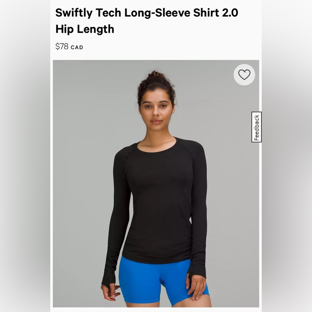 Lululemon Swiftly Tech Long Sleeve